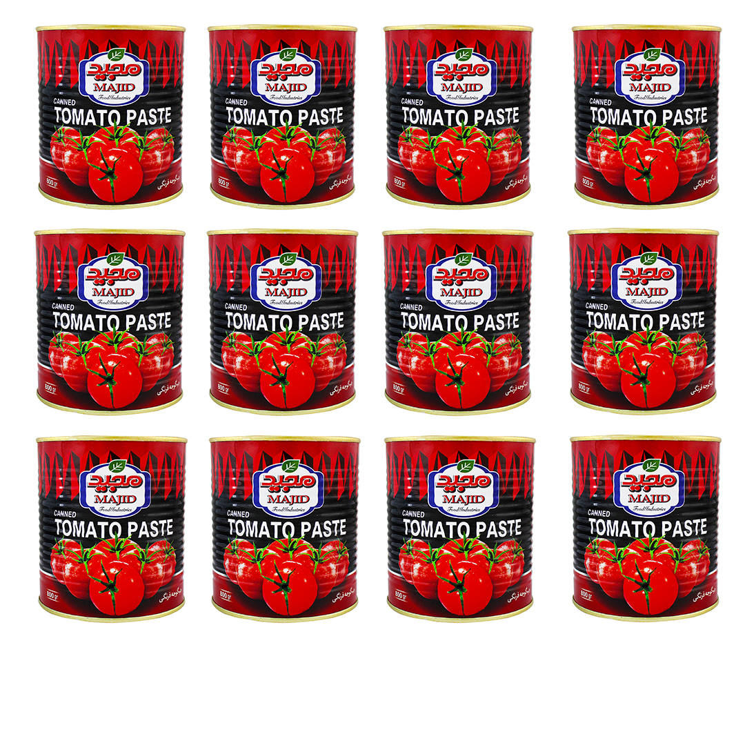 شیل رب گوجه مجید 900 گرم – بسته 12 عدد
